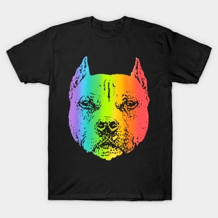 Rainbow Pit Bull T-Shirt